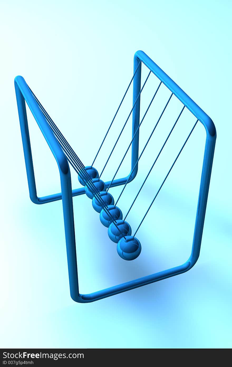 Blue 3d pendulum