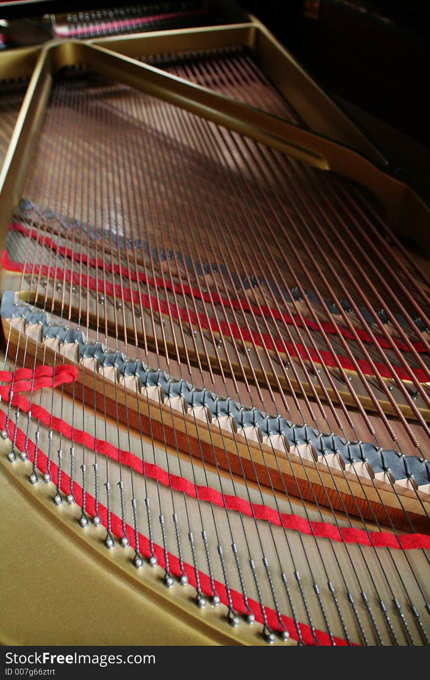 Inside a grand piano