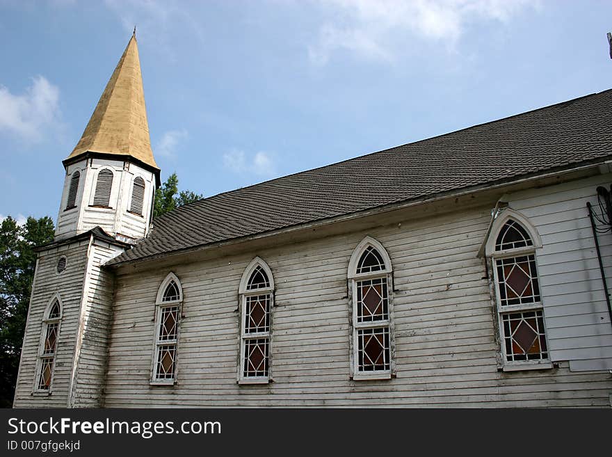 Old church in need of paint. Old church in need of paint