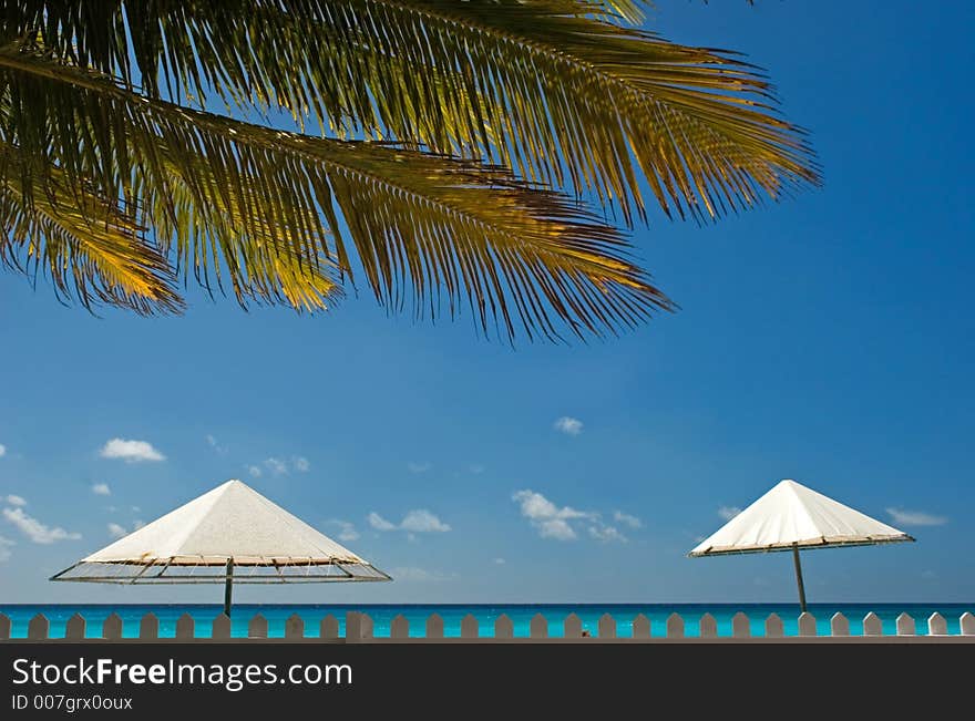 A relaxing beach setting in barbados. A relaxing beach setting in barbados