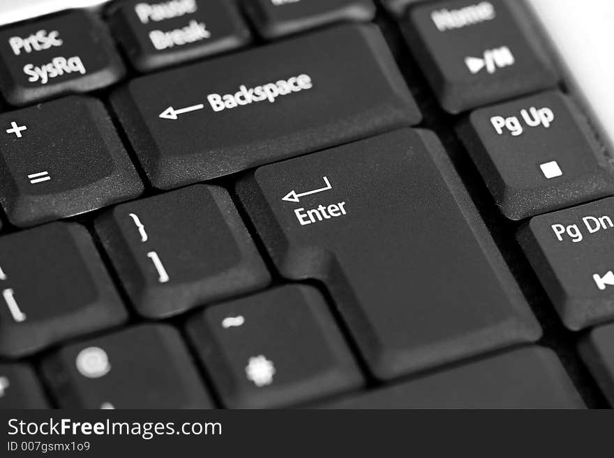 Enter key on a computer