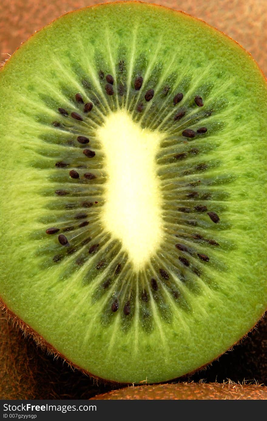 Macro shot of New Zealand Green Kiwi