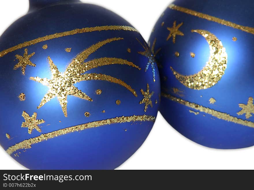 Christmass balls in blue. Christmass balls in blue