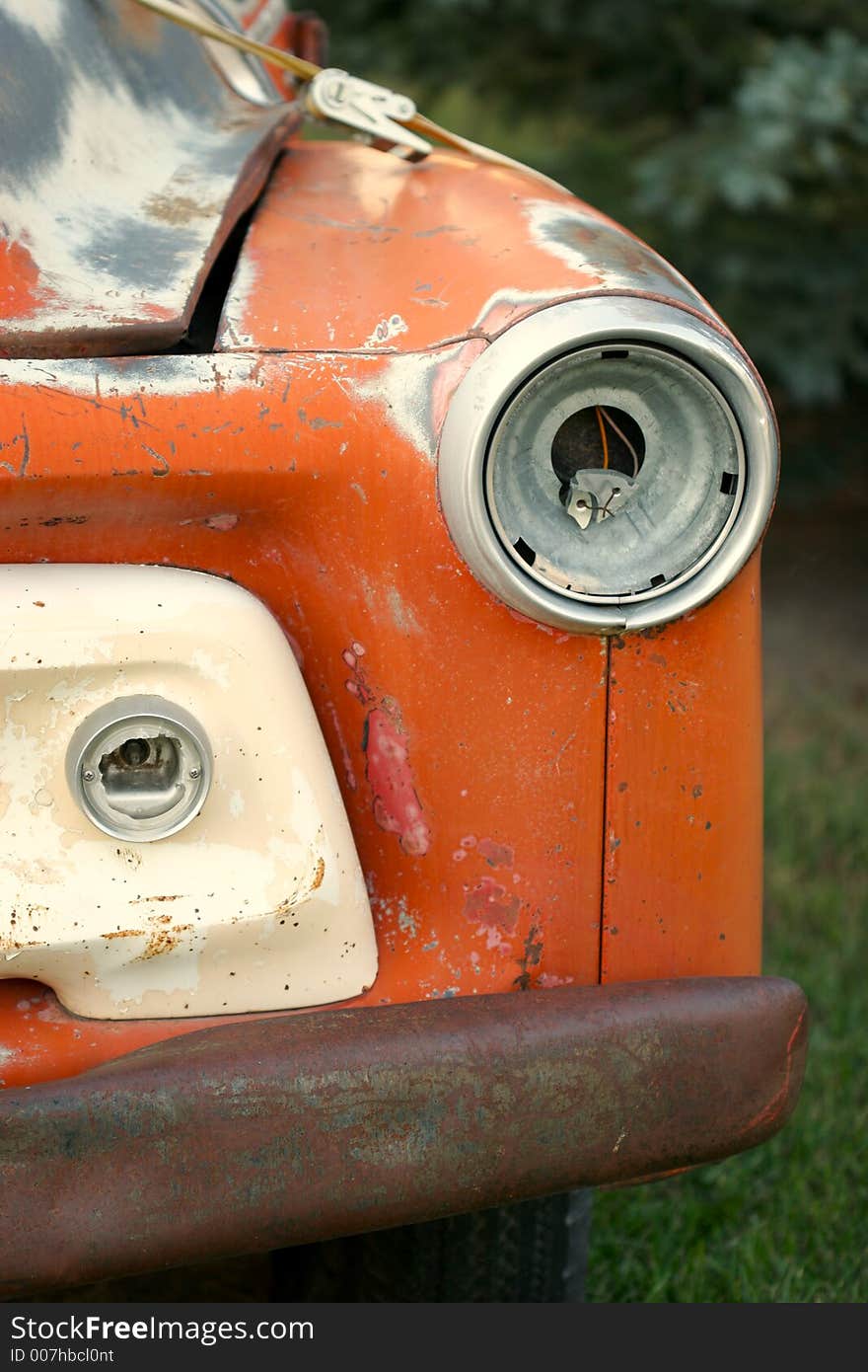 Old truck headlight