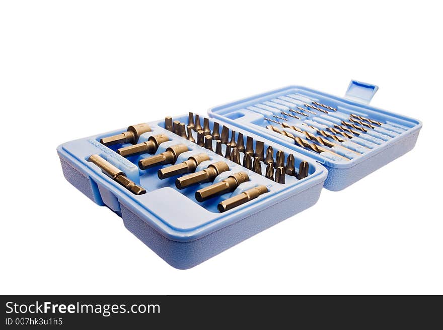 Tool box on a white background