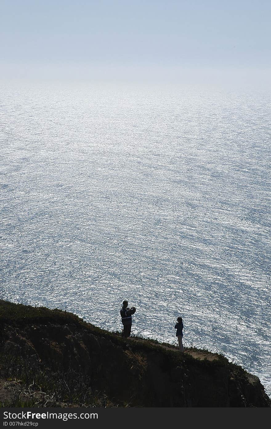 Women posing for immortality near the sea. Women posing for immortality near the sea