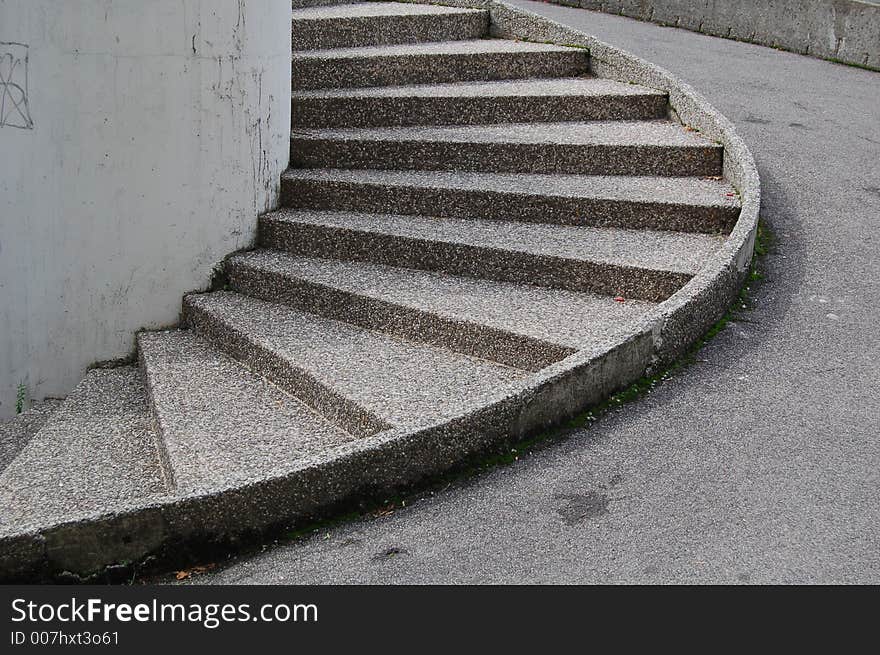 Stairs on the street in the city of Zagreb. Stairs on the street in the city of Zagreb.