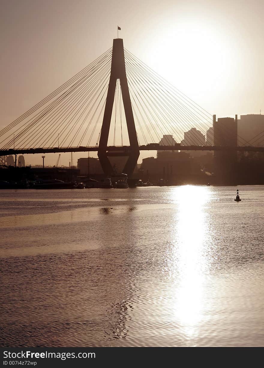 Anzac Bridge In Evening Light