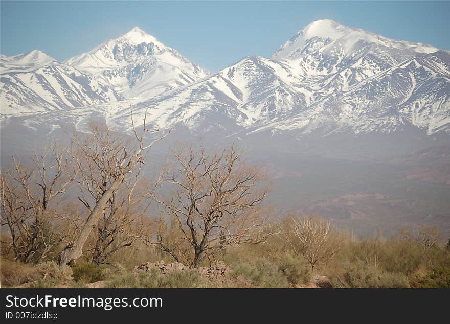 Snowcovered Mountains In Sunlight