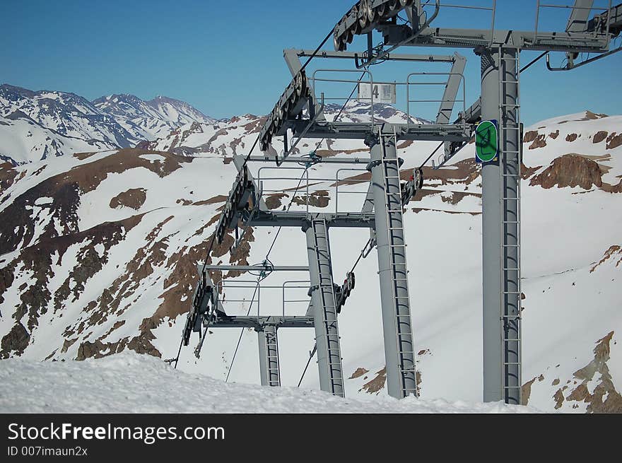 Skilift On Glacier