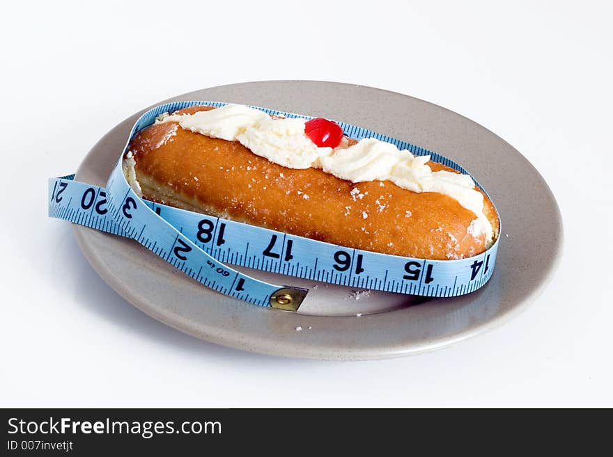 Diet, what diet?. a lovely cream doughnut. Diet, what diet?. a lovely cream doughnut