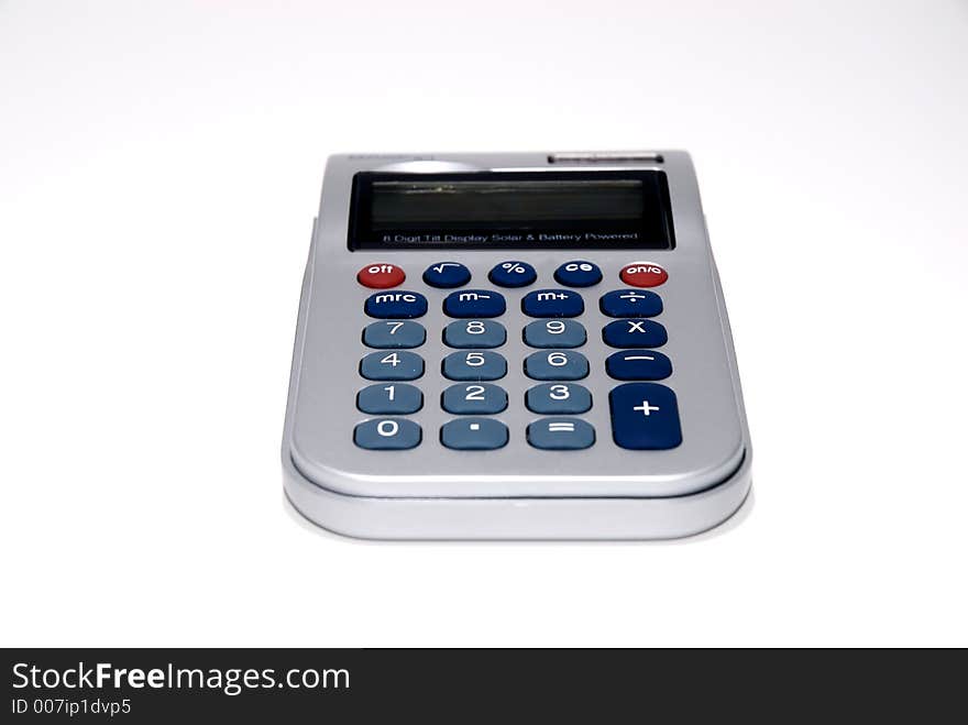 Calculator On White Isolated Background