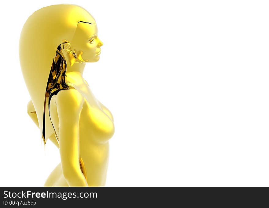 Gold woman 3