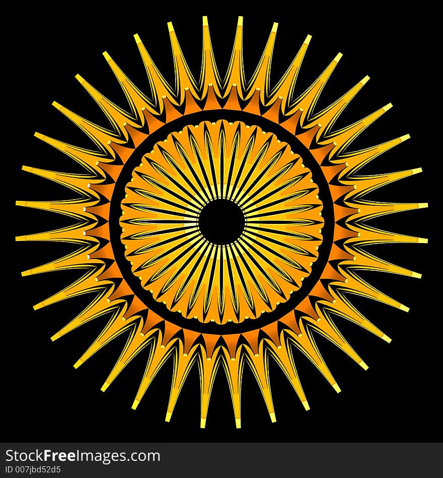 Orange Circular Pattern