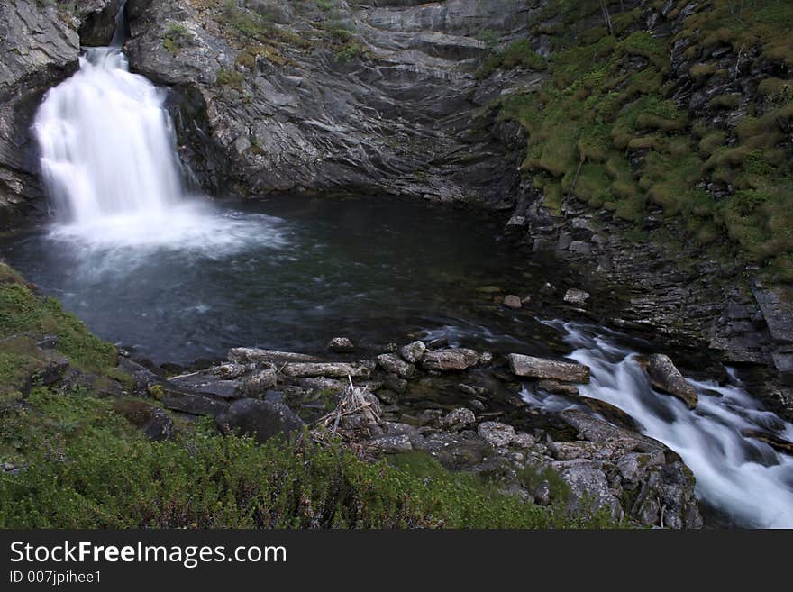 Waterfall In Norway