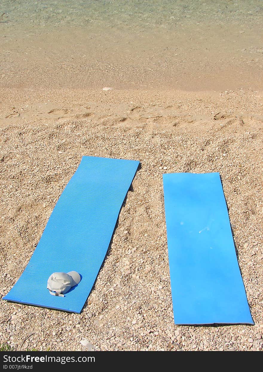 Blue beach details inpair, representing concept of love, friendship and etc.