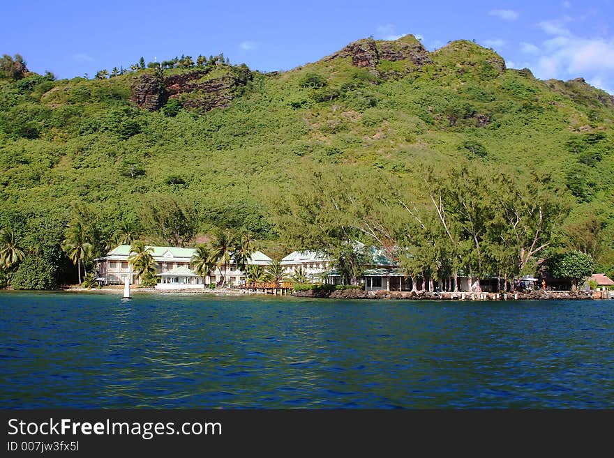 Water front resort in Moorea