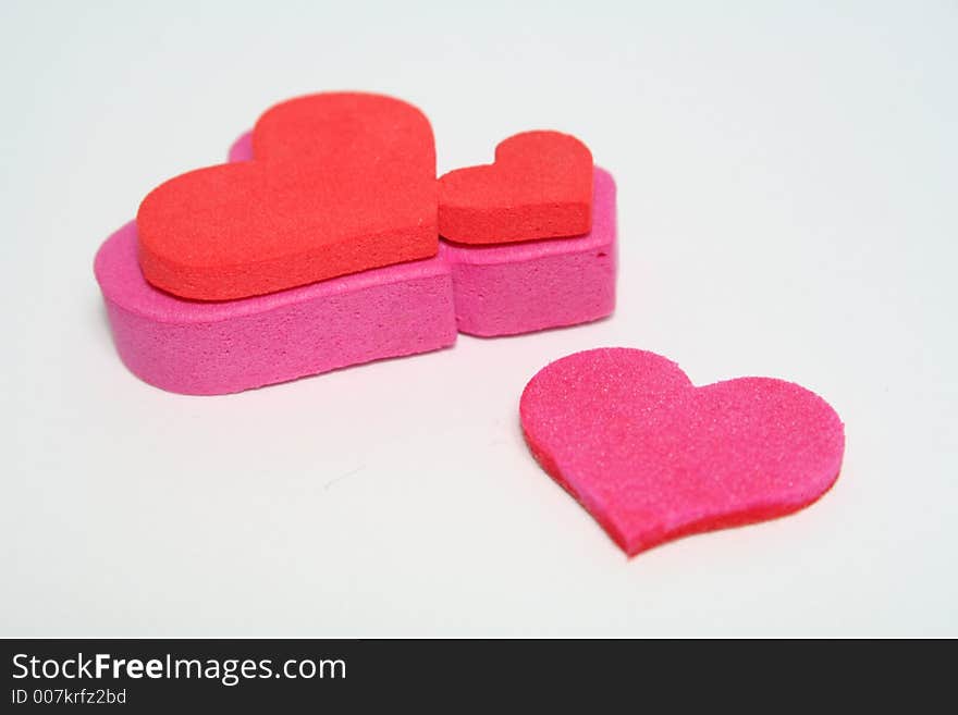 Valentine hearts isolated