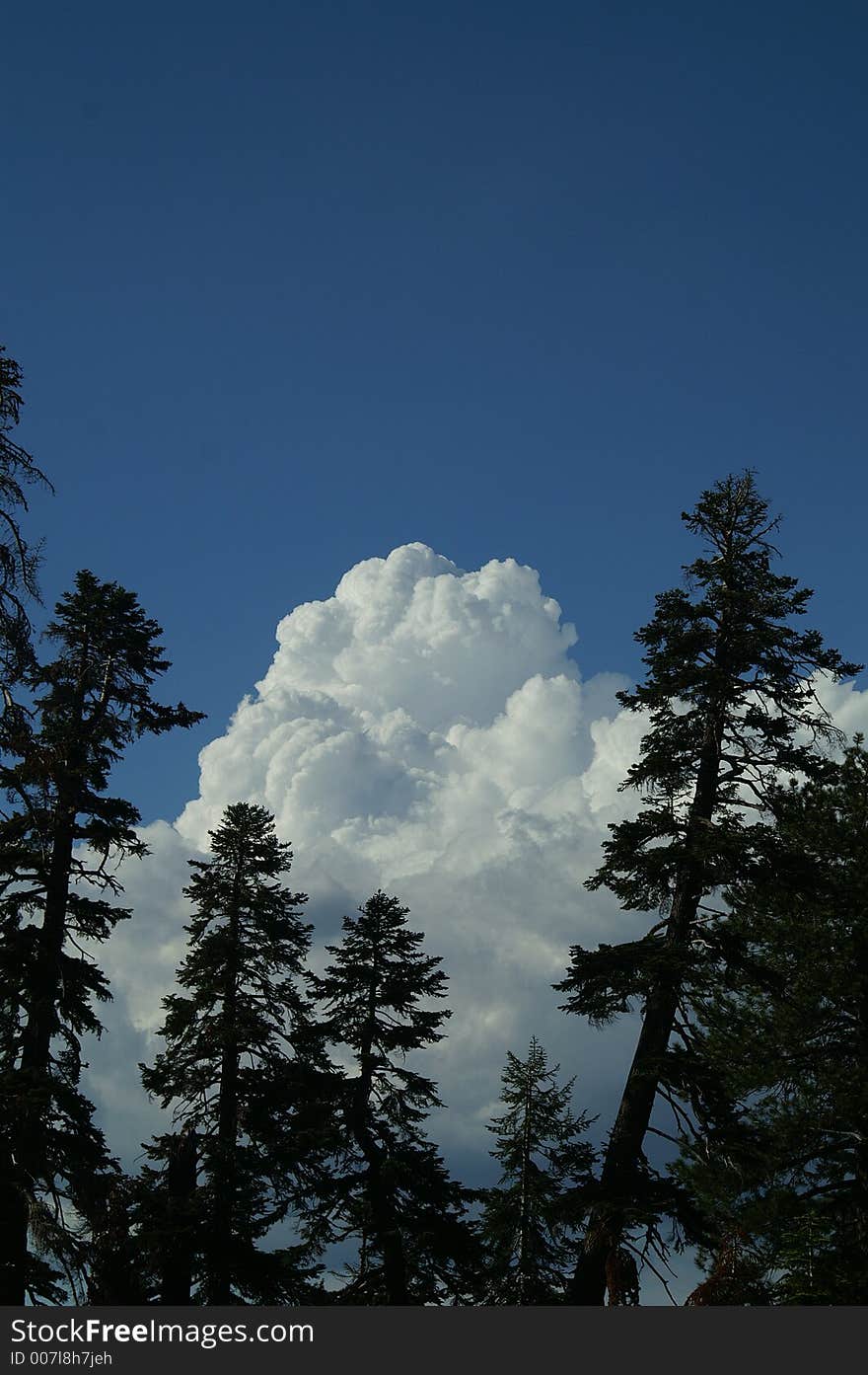 Clouds over Yosemite from Sentinal Dome trail. Clouds over Yosemite from Sentinal Dome trail