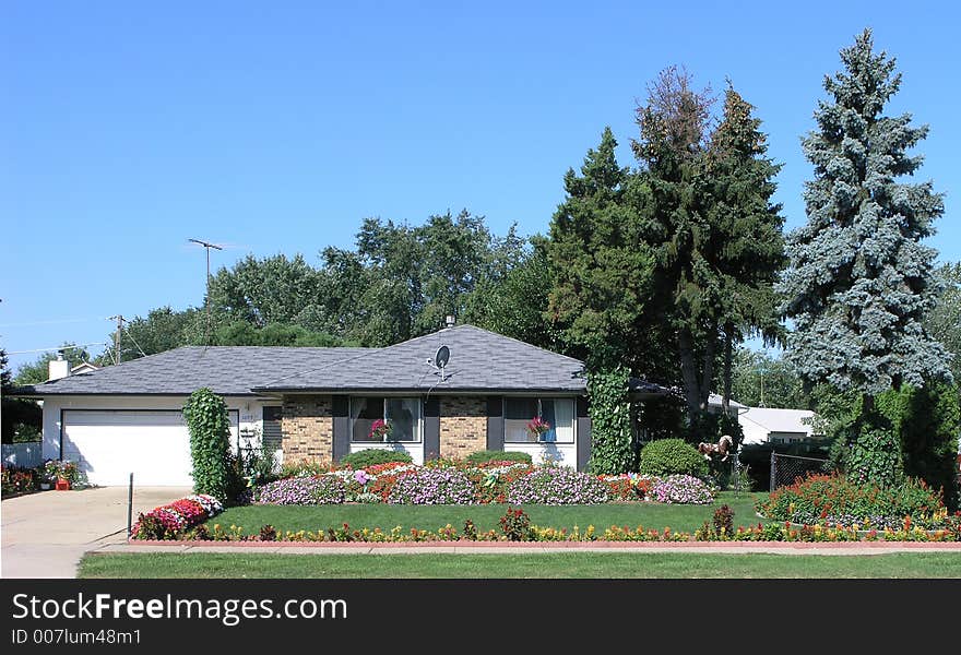 Landscaped residence