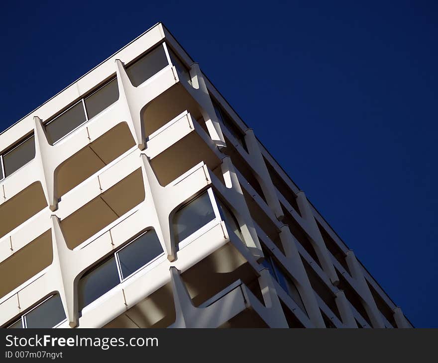 Detail of a white building. Detail of a white building