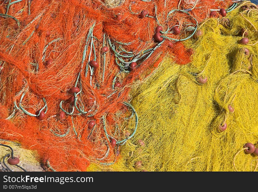 Colorful fishing net