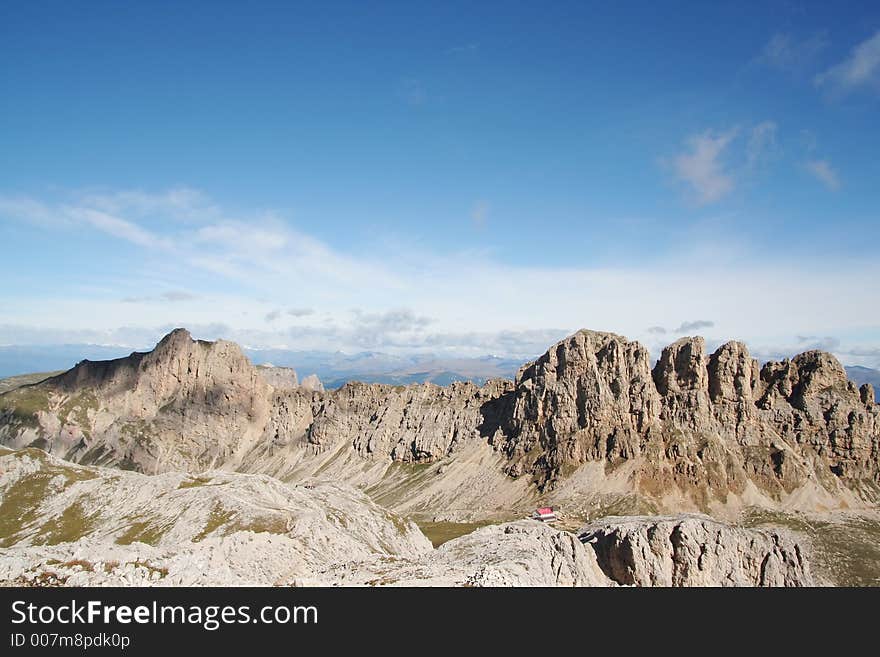 Mountain scene in the Dolomites,Italy. Mountain scene in the Dolomites,Italy