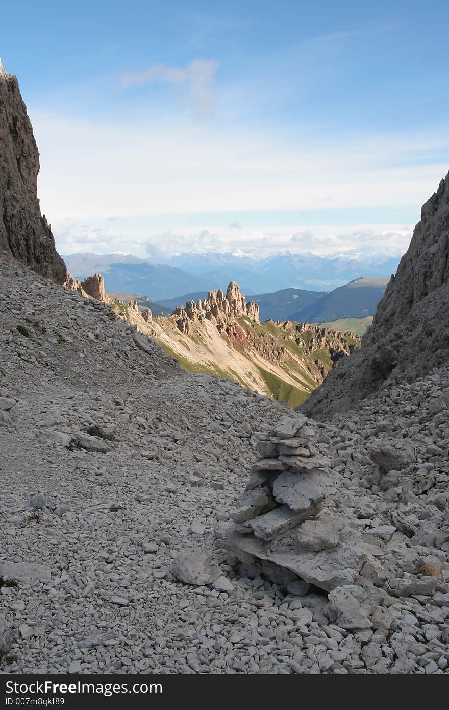 Mountain scene in The Dolomites,Italy