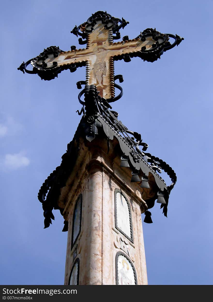 Cross celebrating delivery from a plague, Szentendre, Hungary. Cross celebrating delivery from a plague, Szentendre, Hungary.