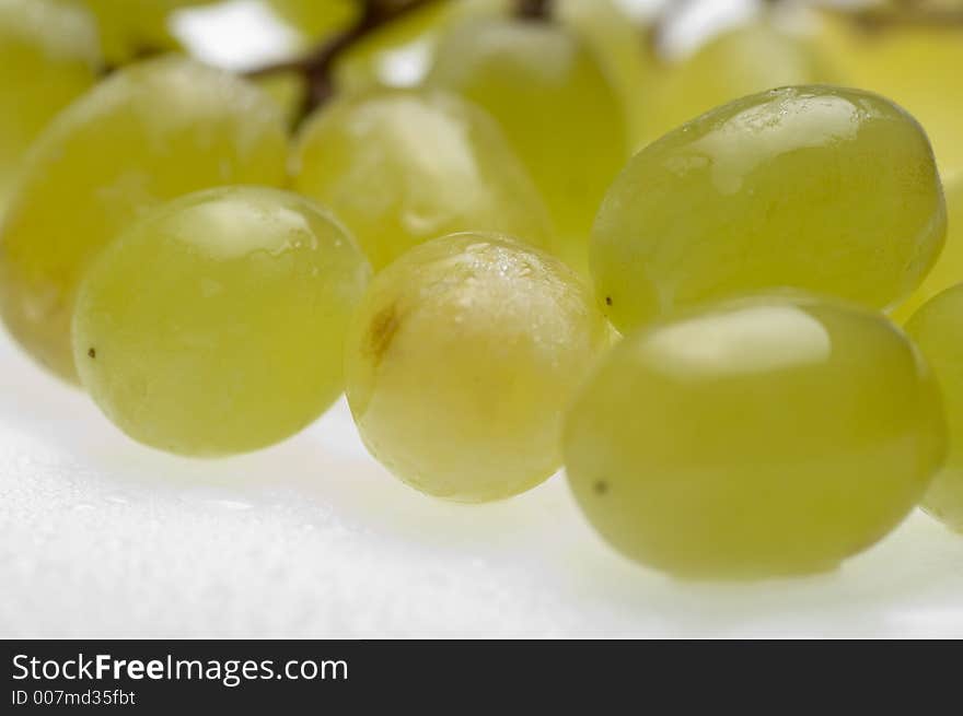 Close up of green grapes