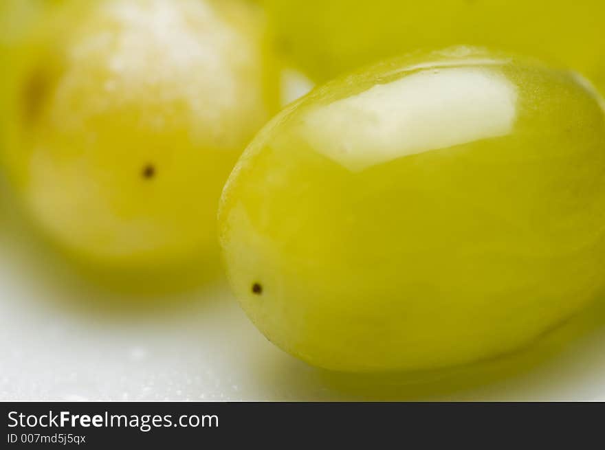 Close up of green grapes