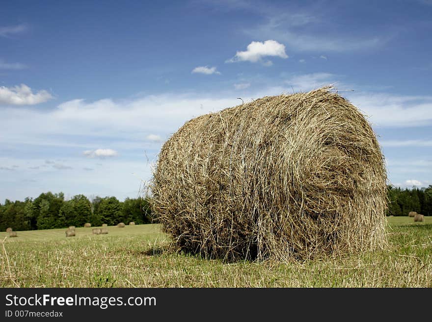 Big ball of hay in Quebec. Big ball of hay in Quebec.