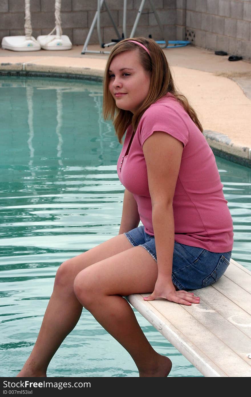 Girl on Diving Board