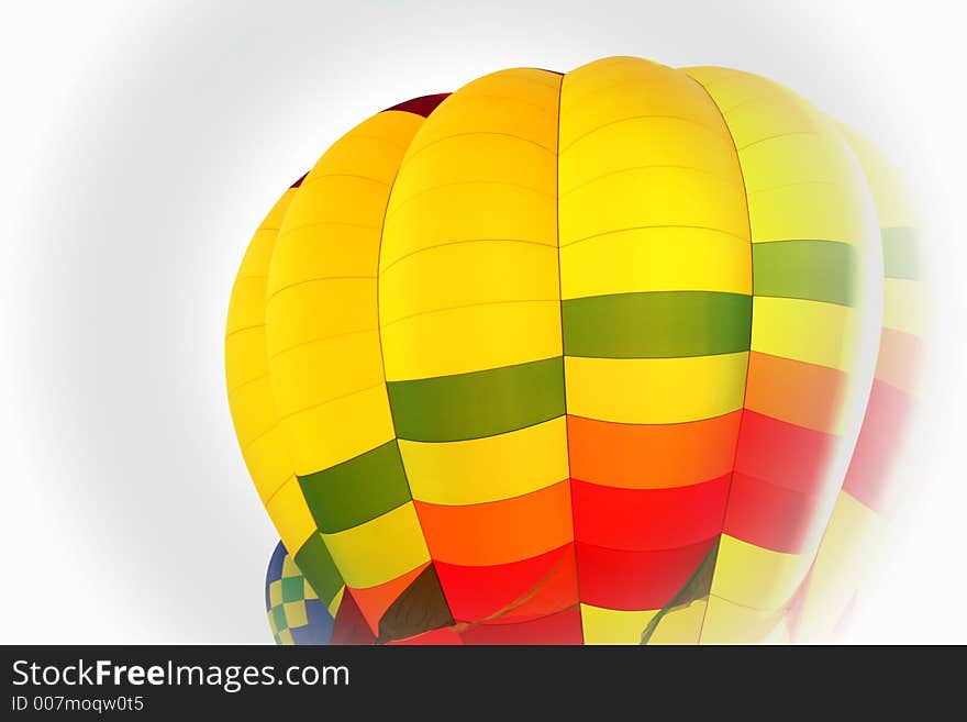 Colorful balloons flying in the sky