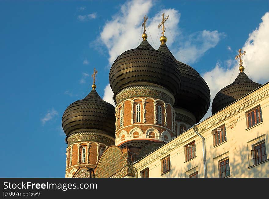 Izmailovo church domes, Moscow