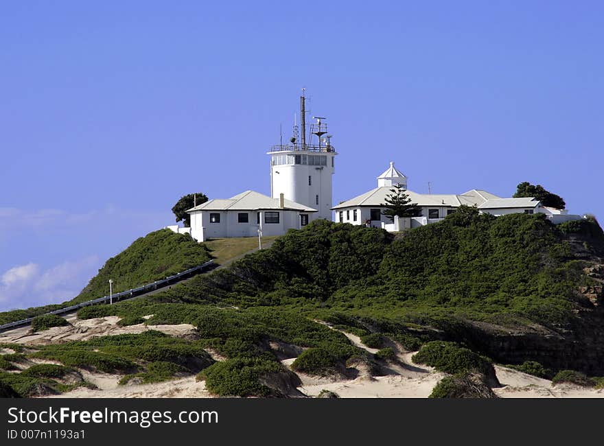 Lighthouse On Nobbys Head, Newcastle, Australia. Lighthouse On Nobbys Head, Newcastle, Australia