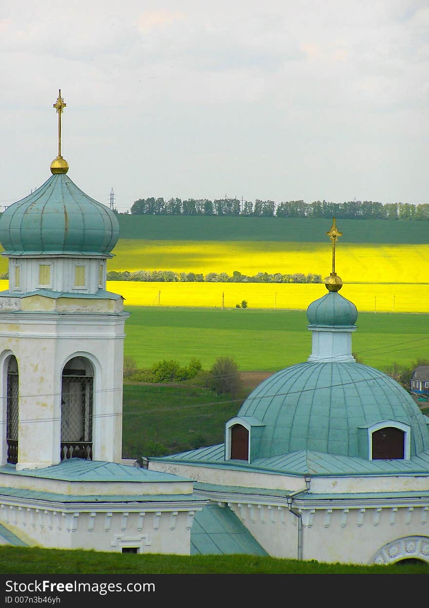 Orthodox Church in Hotyn, small village in western Ukraine. Orthodox Church in Hotyn, small village in western Ukraine