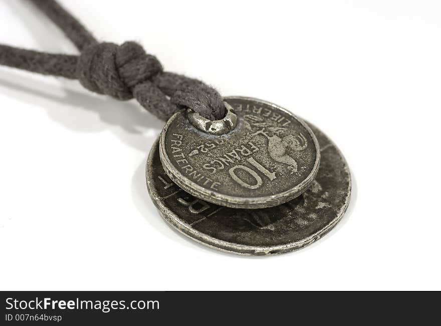 Photo of Coins on a String - Neclace. Photo of Coins on a String - Neclace