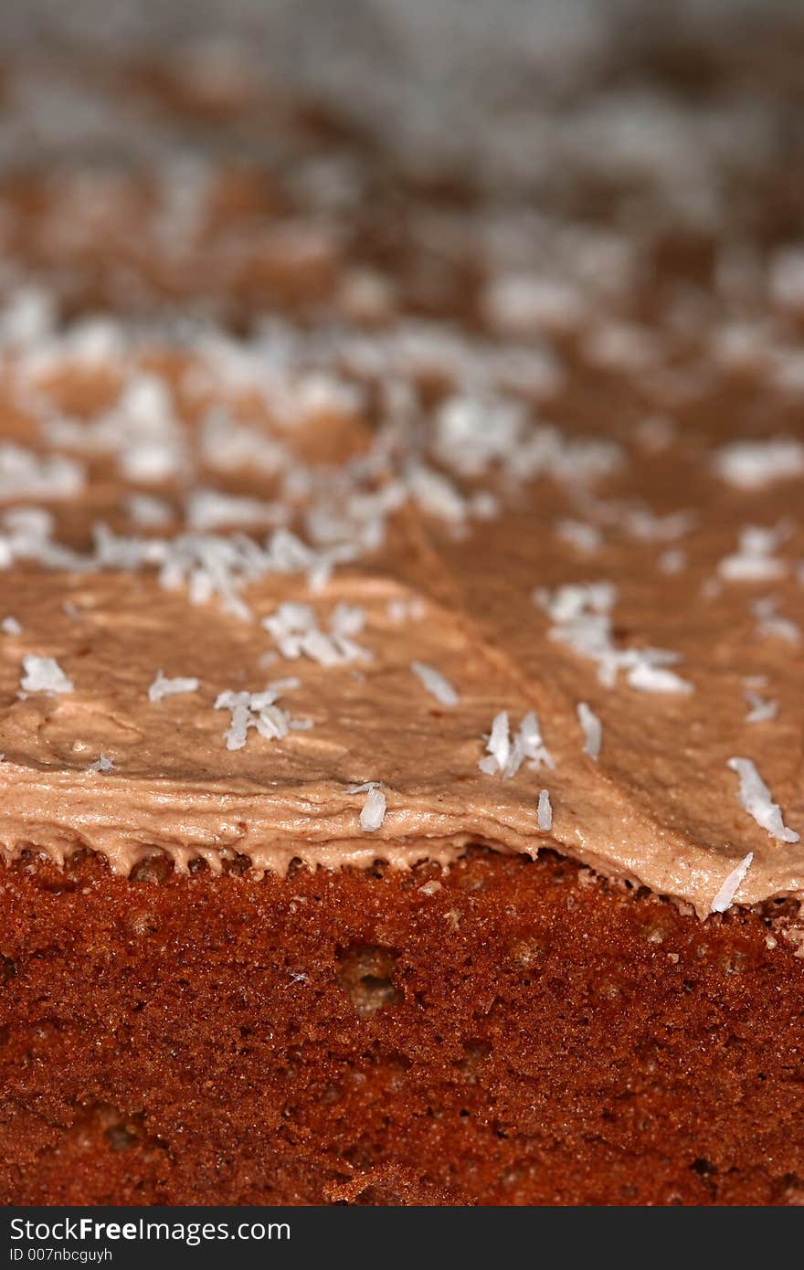 Detail of a chocolate cake