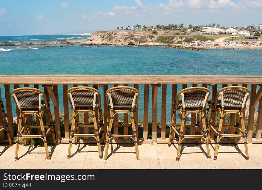 Empty beach cafe