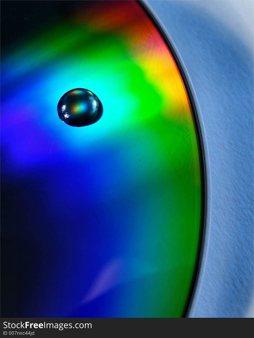 Light reflexion on a cd rom (no filter). Light reflexion on a cd rom (no filter)