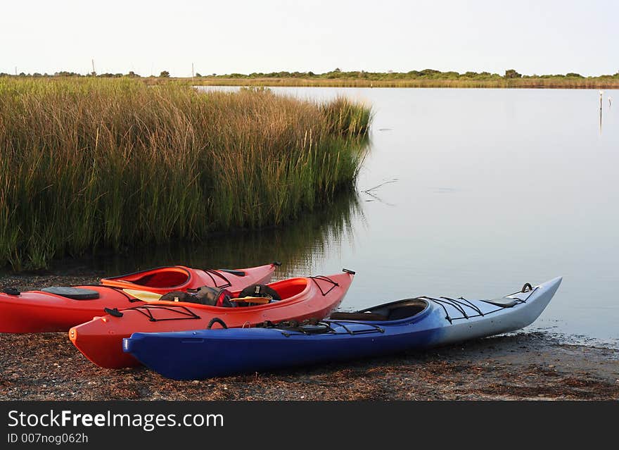 Three Kayaks