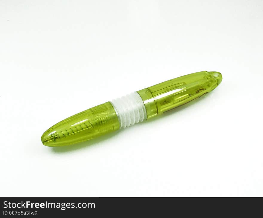 Isolated funny yellow ballpen