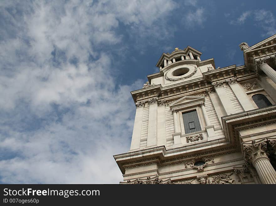 St Paul Cathedral  London, this image shows the main entrance. St Paul Cathedral  London, this image shows the main entrance