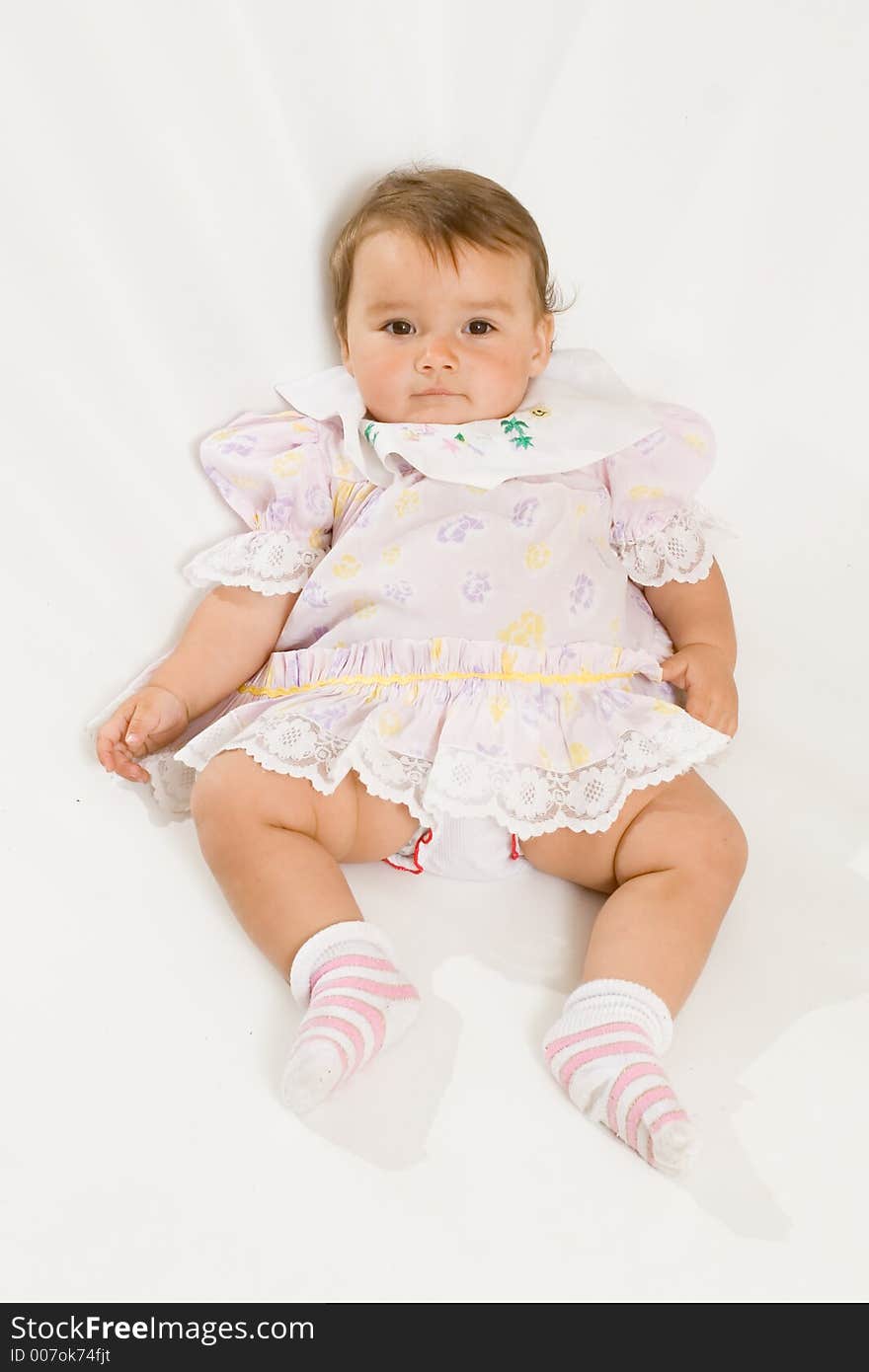 Baby on white background. Baby on white background