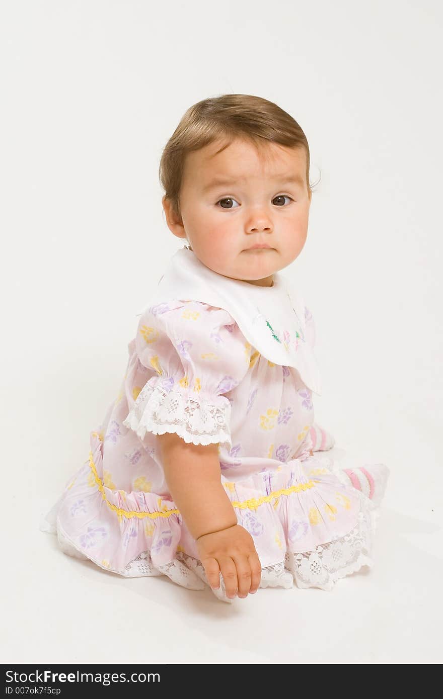 Baby on white background. Baby on white background