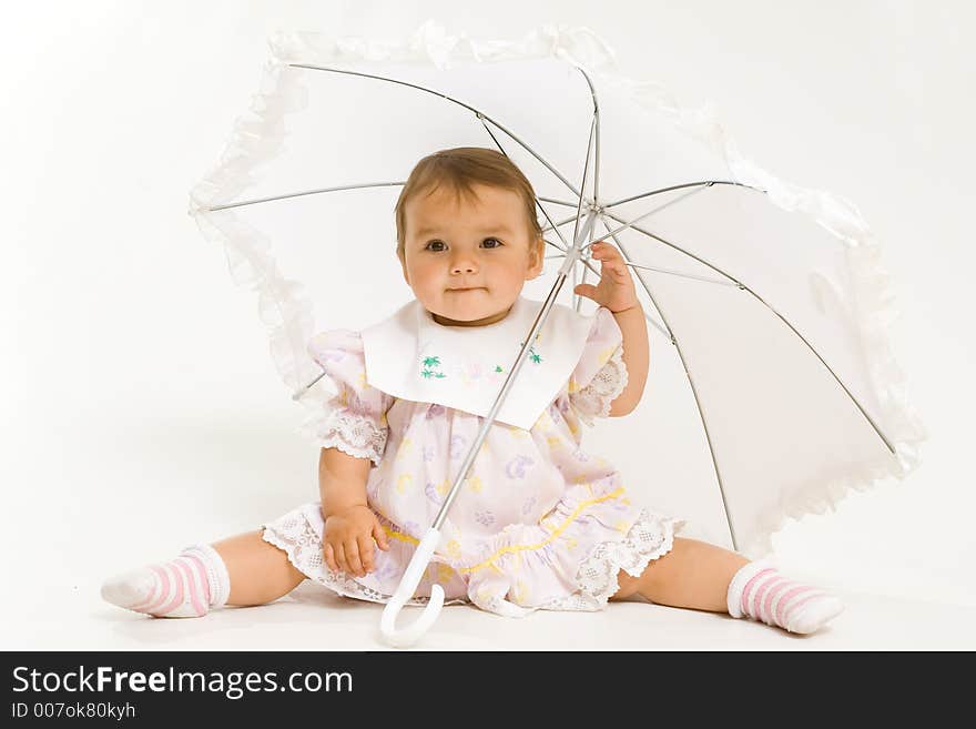 Baby on white background. Baby on white background