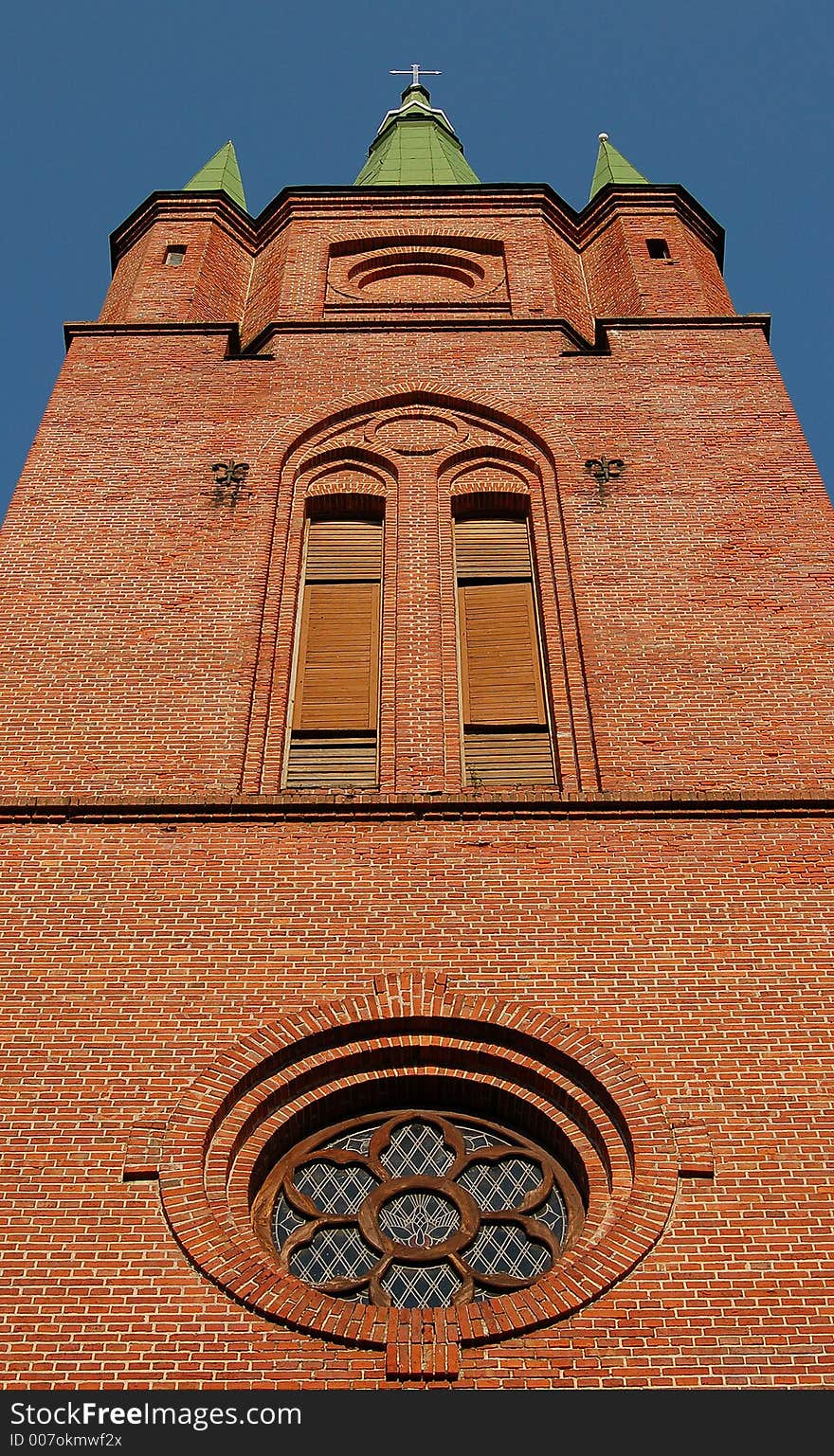 Ancient red brick church