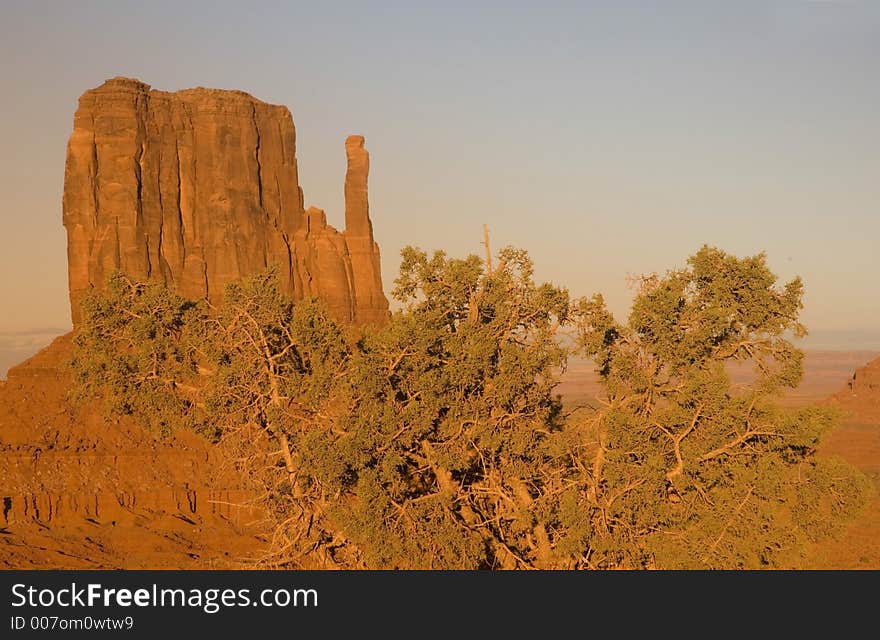 One Mitten in Monument Valley