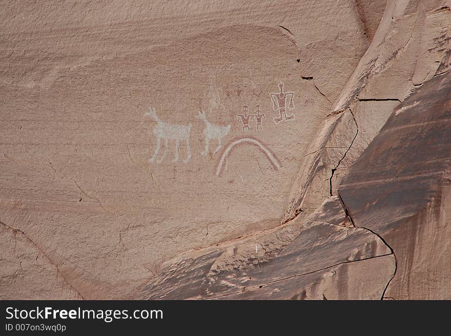 Pictographs in Monument Valley